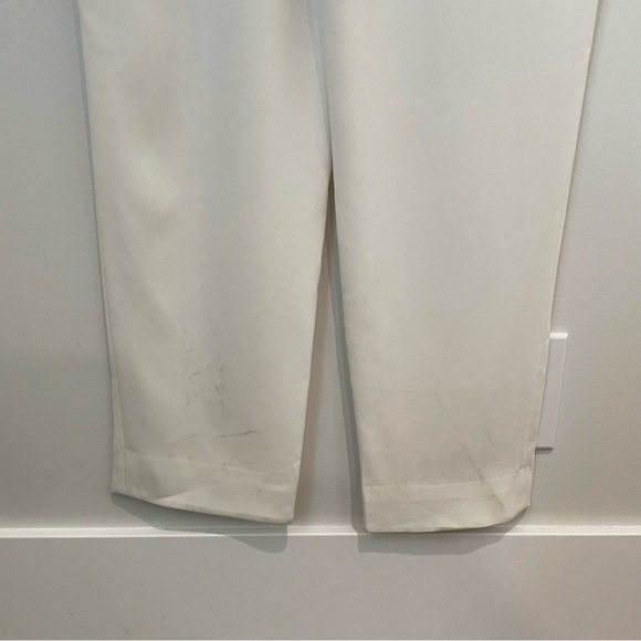 Theory Remaline Spiaggia Stretch Crepe Jumpsuit White Size 10 - Picture 9 of 9
